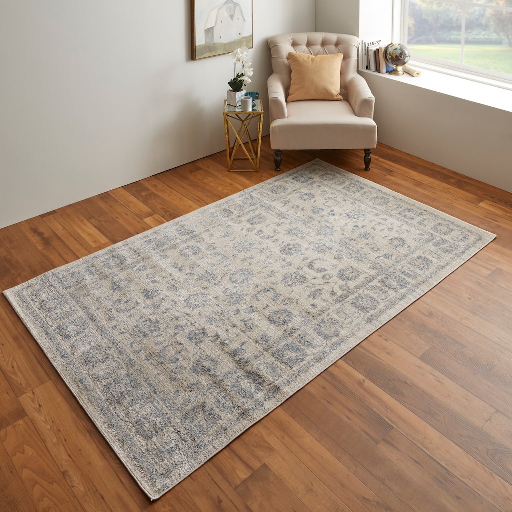 Wyllah Traditional Distressed Area Rug