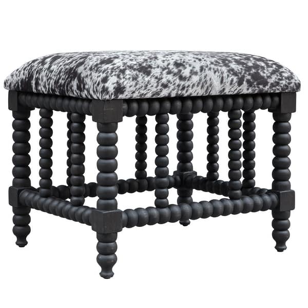 slide 2 of 7, Uttermost Rancho Faux Cow Hide Small Bench
