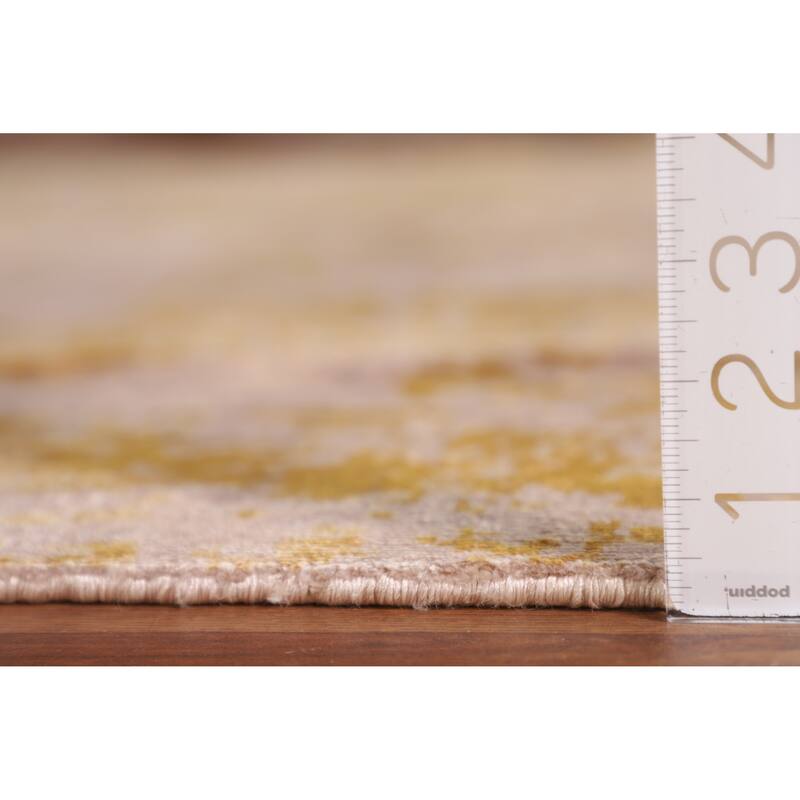 Multi-Color Abstract / Modern Area Rug Handmade Wool Carpet - 6'6"x 9'9"
