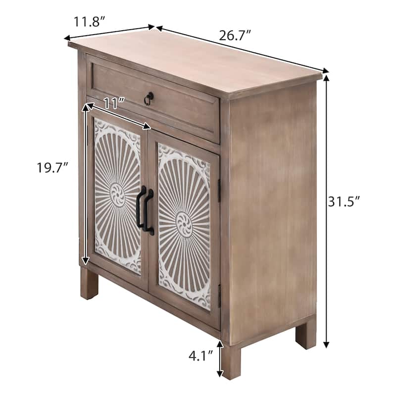 Solid Wood Accent Cabinet