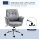 preview thumbnail 4 of 8, Microfiber Home Office Chair, Work Chair with Swivel Wheels and Tilt Function, Padded Vanity Chair with Armrests - N/A