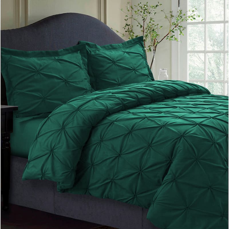Sydney Oversized 3-piece Pintuck Duvet Cover Set