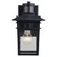 preview thumbnail 11 of 11, Ridge 6.5-in. W 1 Light Aluminum Black Motion Sensor Dusk to Dawn Outdoor Wall Lantern Clear Glass