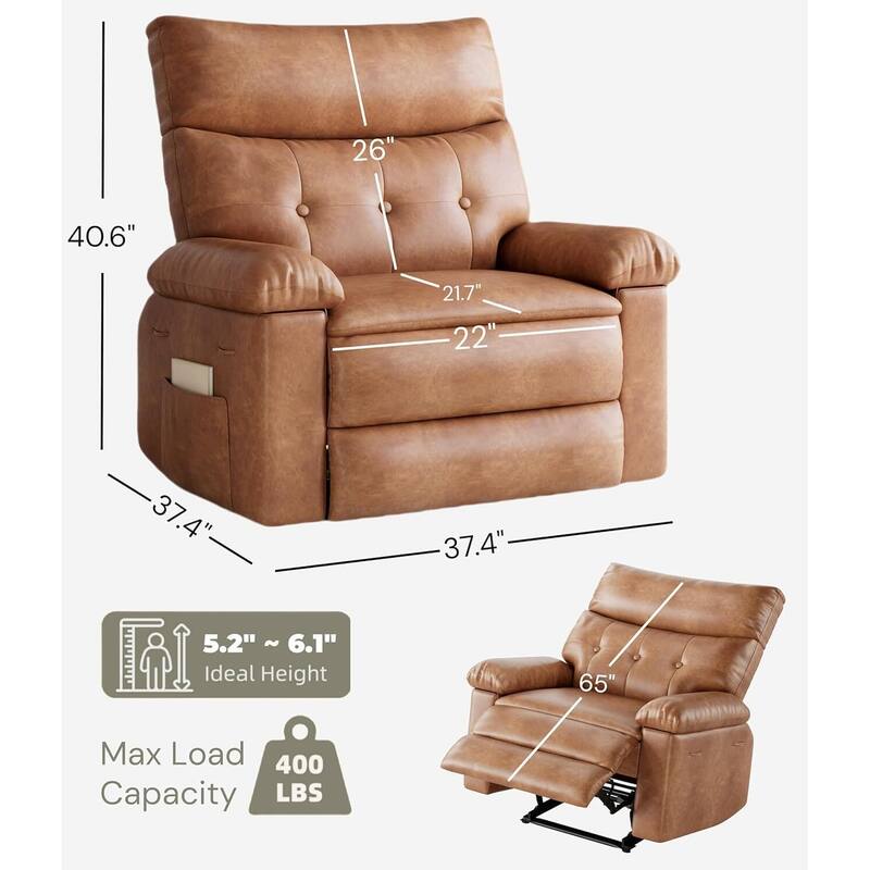 22"W Rocker Recliner, with Oversized Seat
