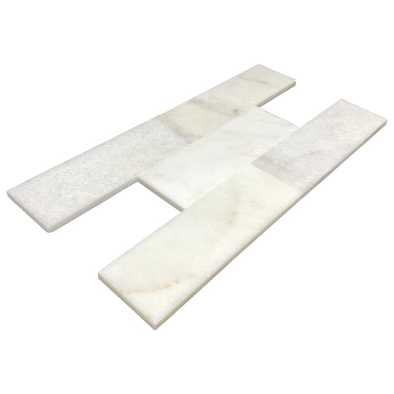 Pale Gray Marble 3" x 9" Polished Tile