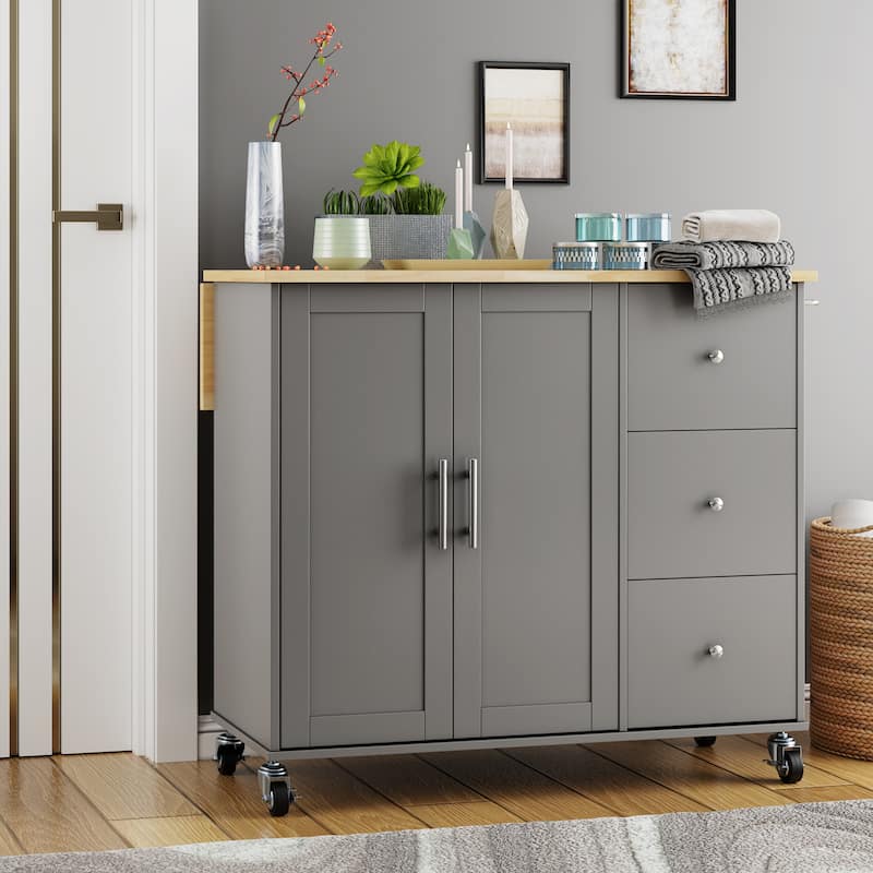 Futzca Storage Kitchen Island Cart - N/A
