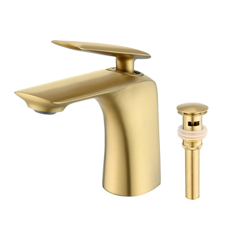 Dornberg Single Handle Bathroom Faucet Sink Faucet with Drain Assembly - Brushed Gold