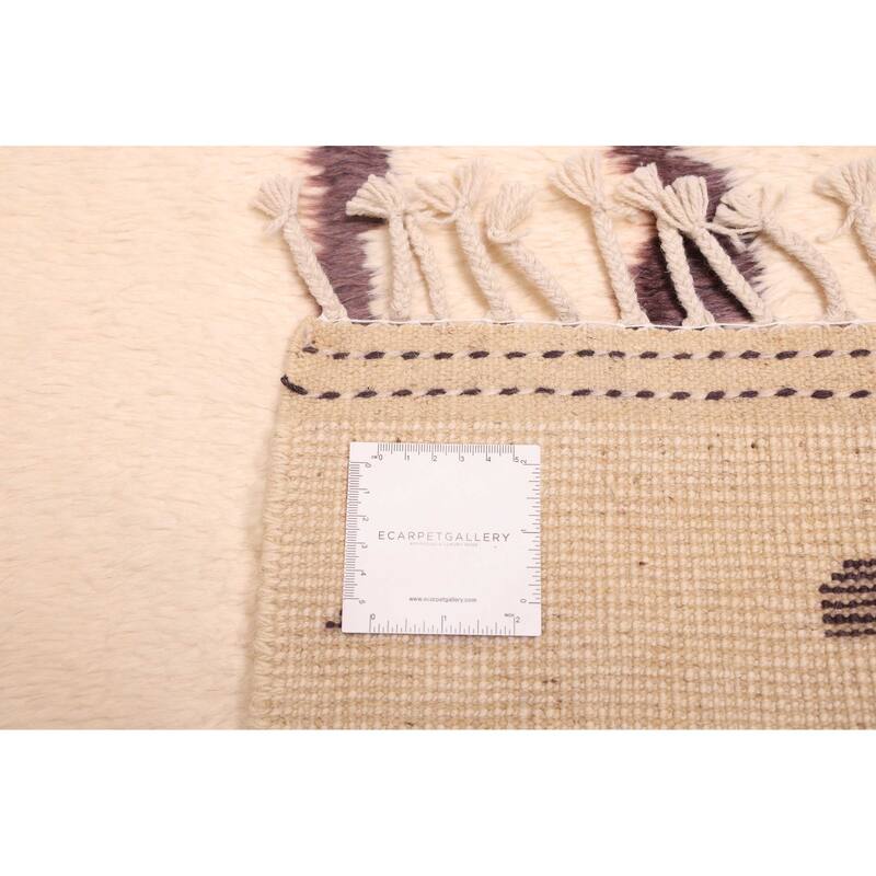 ECARPETGALLERY Hand-knotted Pak Finest Marrakesh Cream Wool Rug - 4'1 x 6'1