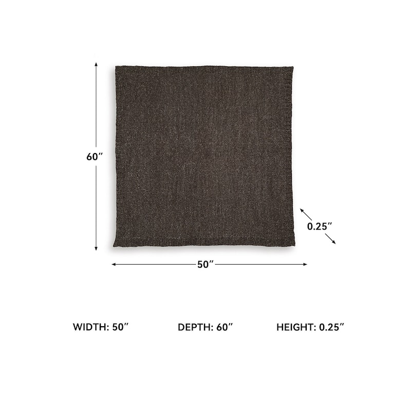 Signature Design by Ashley Anawood Brown Throw (Set of 3)