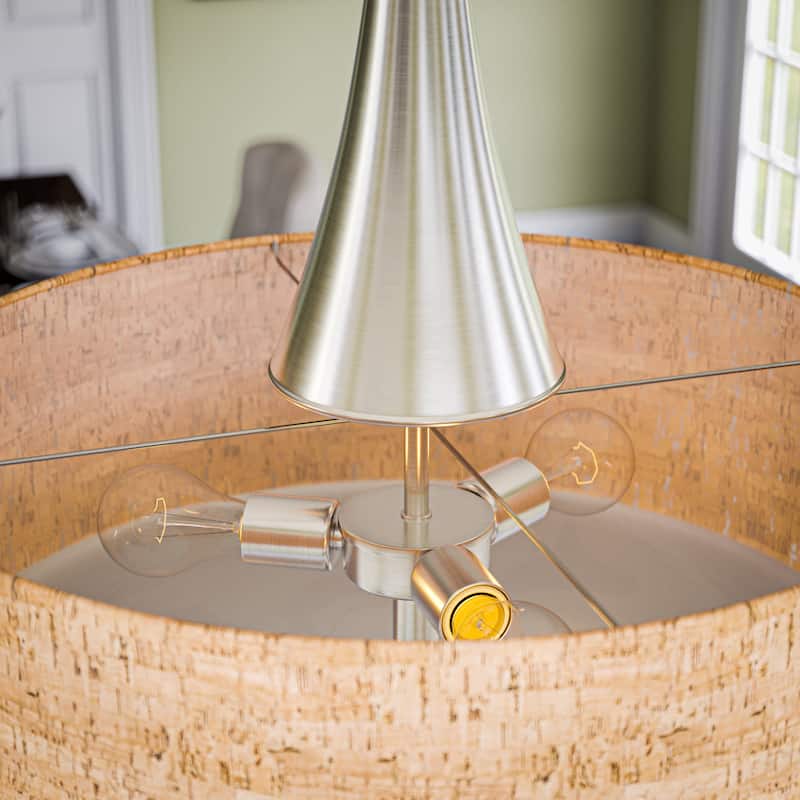 Kenroy Home Bulletin 3-Light Pendant - Brushed Steel