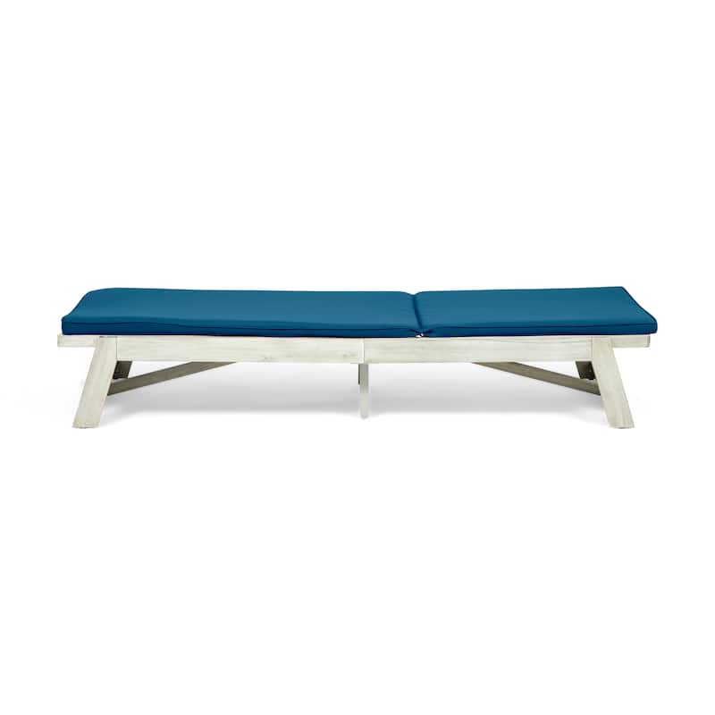 Maki Acacia Wood Chaise Lounge Set by Christopher Knight Home
