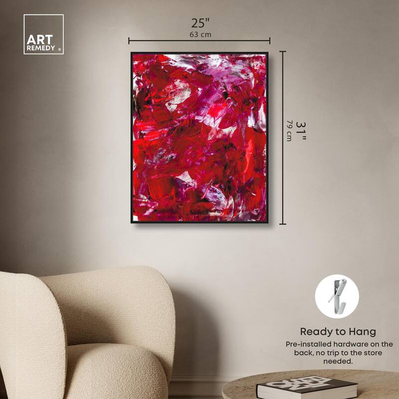 Eruption of Red II Canvas by Art Remedy