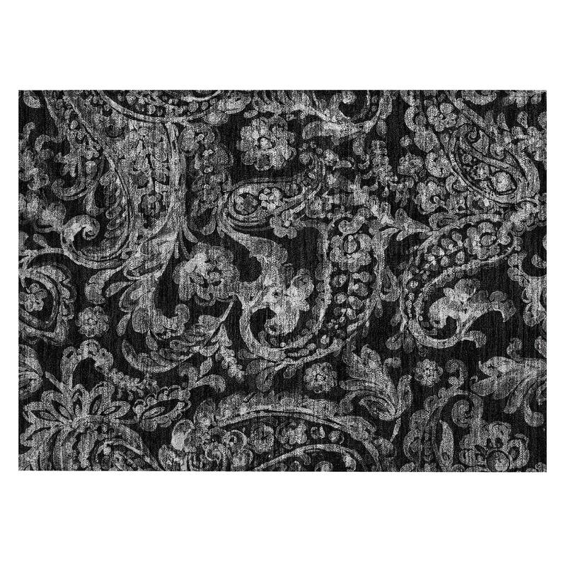 Machine Washable Indoor/ Outdoor Chantille Traditional Scroll Rug