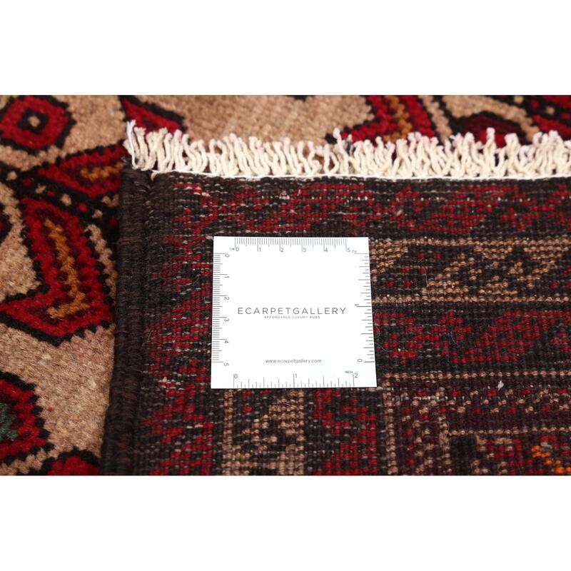 ECARPETGALLERY Hand-knotted Baluch Tan Wool Rug - 3'5 x 5'11