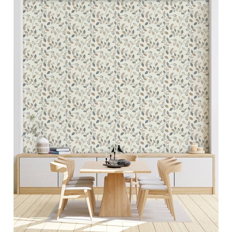 Arthouse Sylvie Neutral Leaf Trail Wallpaper