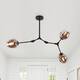 Belladepot Modern Full-angle Adjustable Chandelier with Smoked Glass Shades - 3 Light - Grey