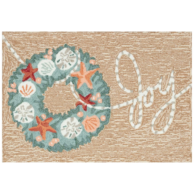 Liora Manne Frontporch Joyous Wreath Indoor/Outdoor Area Rug