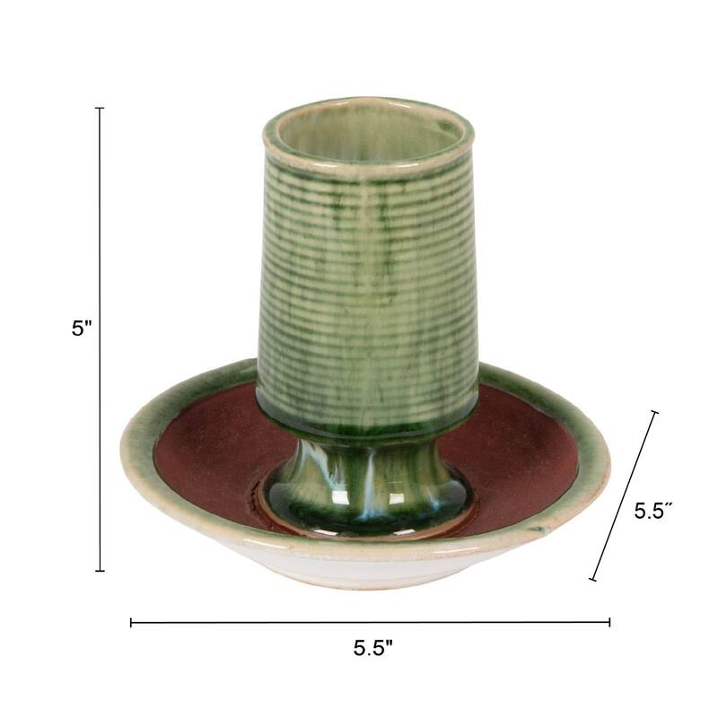 Stoneware Match Holder with Striker Plate