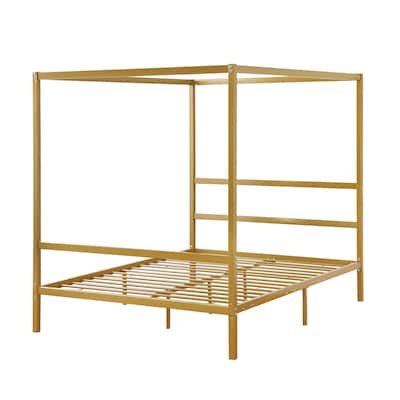 Golden Mosquito Net Bed