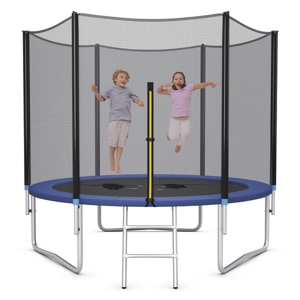 slide 2 of 11, 8/10/12/14/15/16 FT Outdoor Trampoline Bounce Combo W/Closure Net