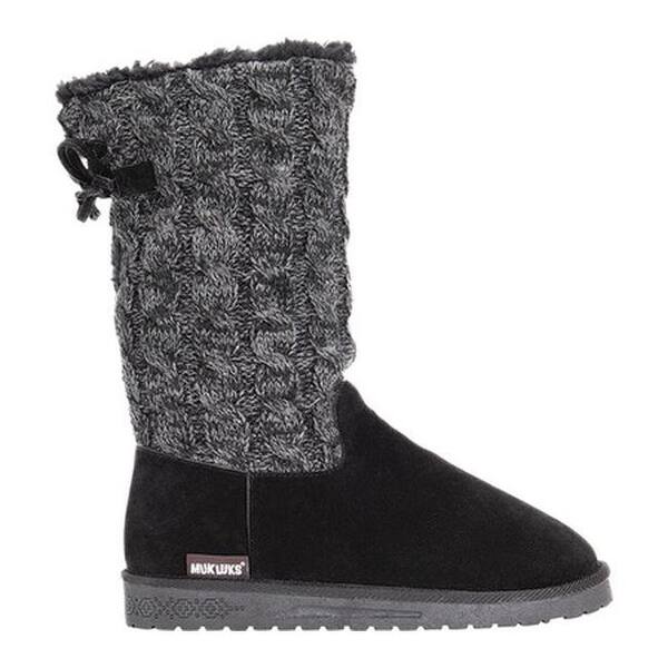 Shop Muk Luks Women S Skylar Winter Boot Ebony Polyester Synthetic