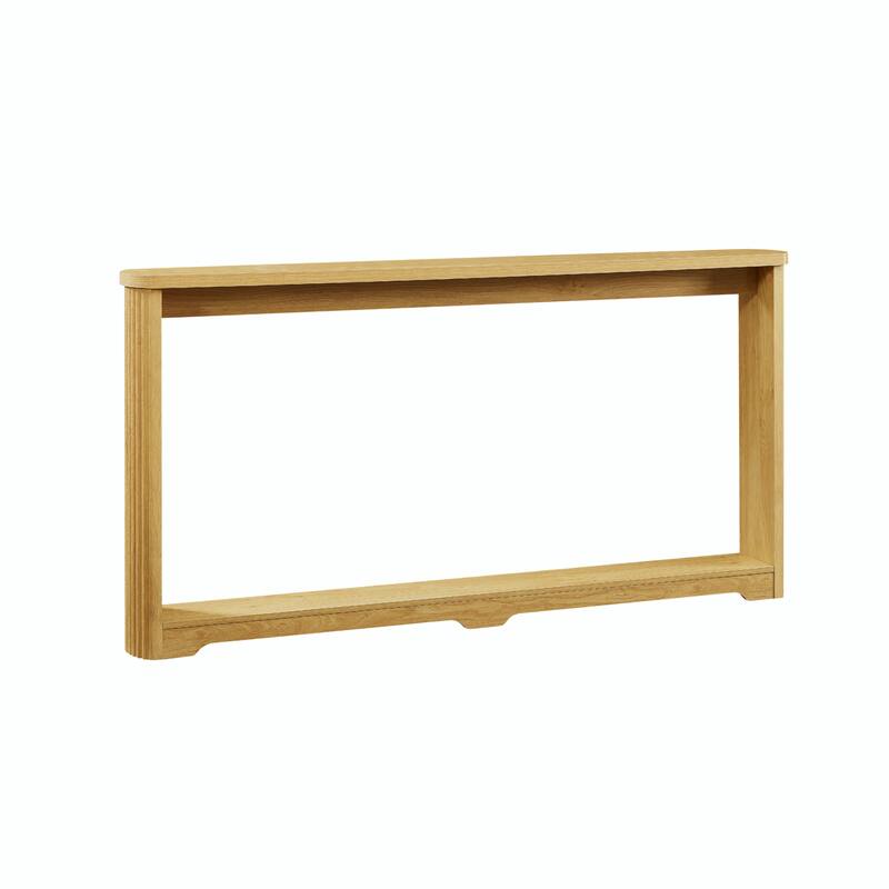 70.1" Corrugated Texture Storage Table for Entranceways