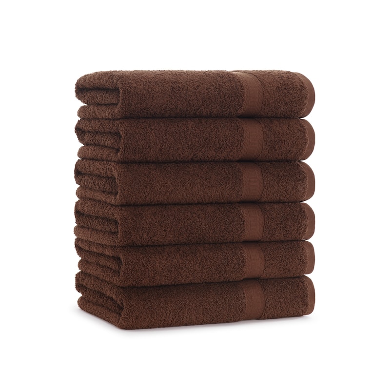 Arkwright True Color Towel Sets - Bath Towel - Set of 6 - Brown