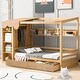 preview thumbnail 1 of 25, Wooden Twin Size Semi-enclosed House Daybed Frame with Built-in wardrobe(with Curtain), Side Compartments, Drawers and Shelves Natural - Twin