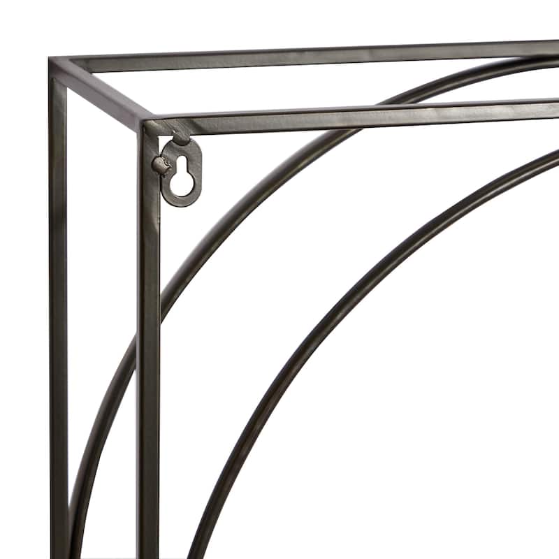 Metal 4 Shelves Room Wall Shelf - Gray - Roche River Decor