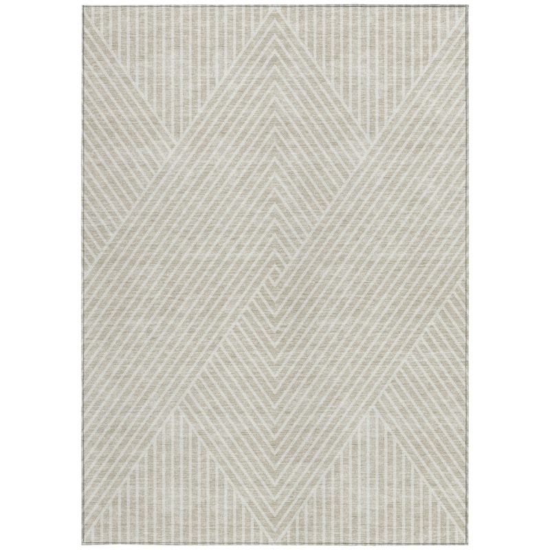 HomeRoots Geometric Transitional Rectangle Outdoor Rug