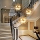 preview thumbnail 15 of 89, 8/9/16-Light Modern Glam Linear Sputnik Globe Pendant Island Light Firework Starburst Crystal Chandelier with Crystal Beads