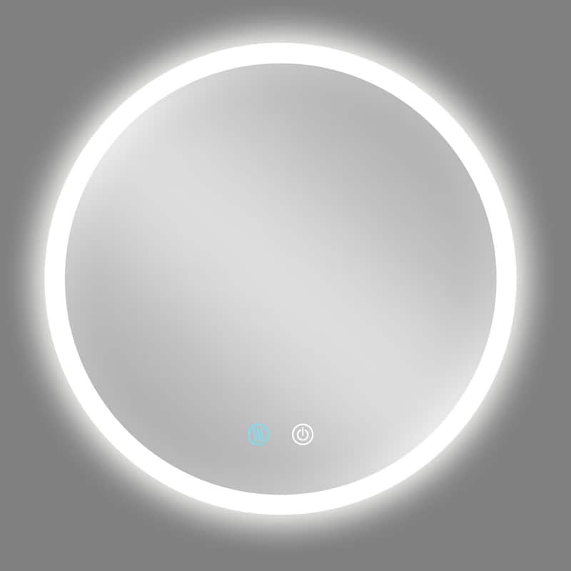24-inch Round Frameless Dimmable LED bathroom Vanity Mirror