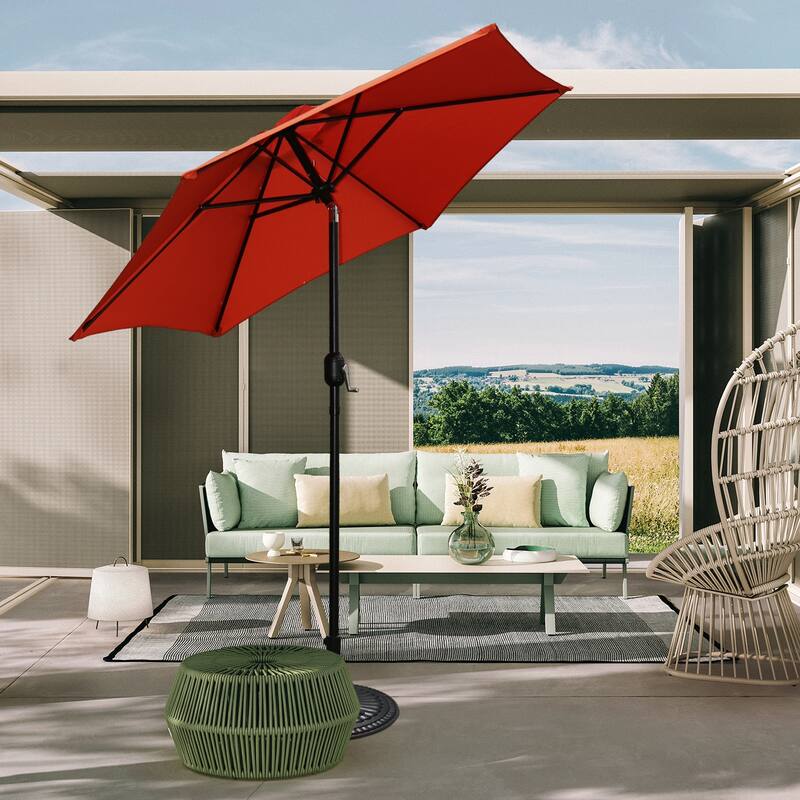 Davee Furniture 7.5 Ft Orange Market/Patio Umbrella with Tilt and Crank