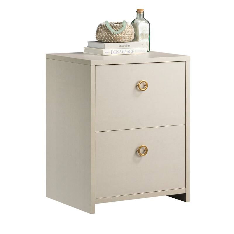 Wood Lateral File with Efficient Storage, Beige