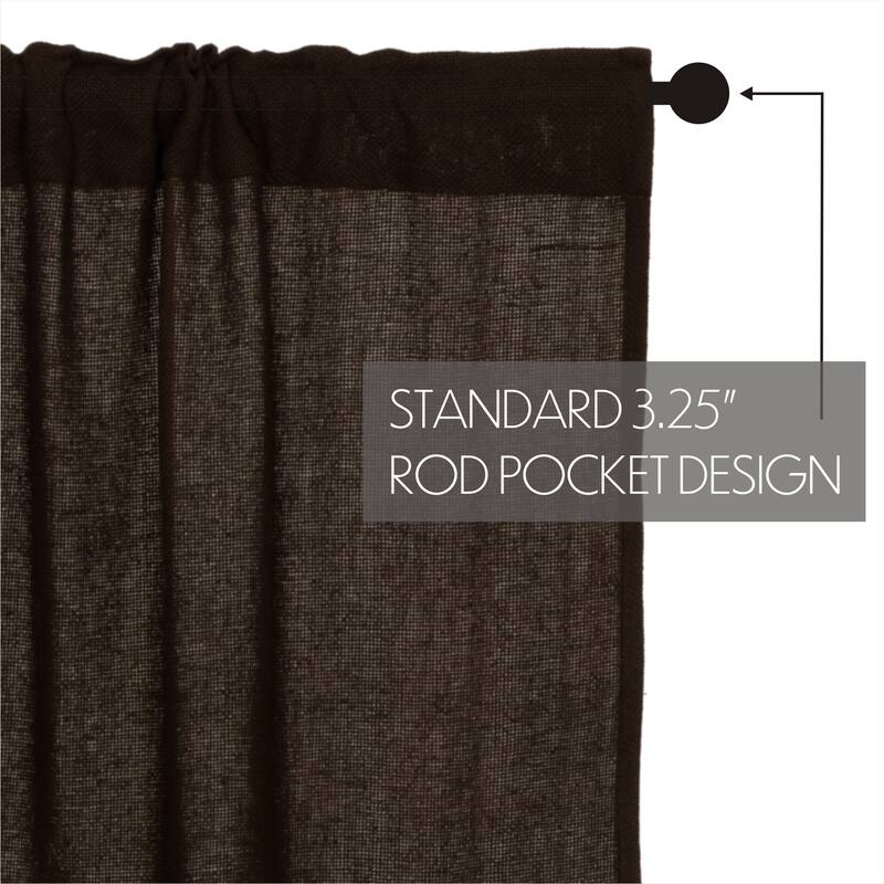 Farmhouse Kitchen Curtains VHC Cotton Burlap Valance Rod Pocket Solid Color
