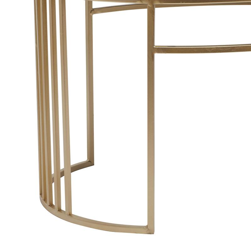 White, Black or Gray Velvet Tufted Home Bench with Gold Metal Legs