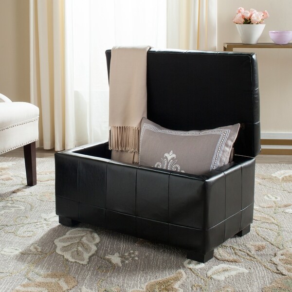 SAFAVIEH Small Black Manhattan Storage Bench. Opens flyout.