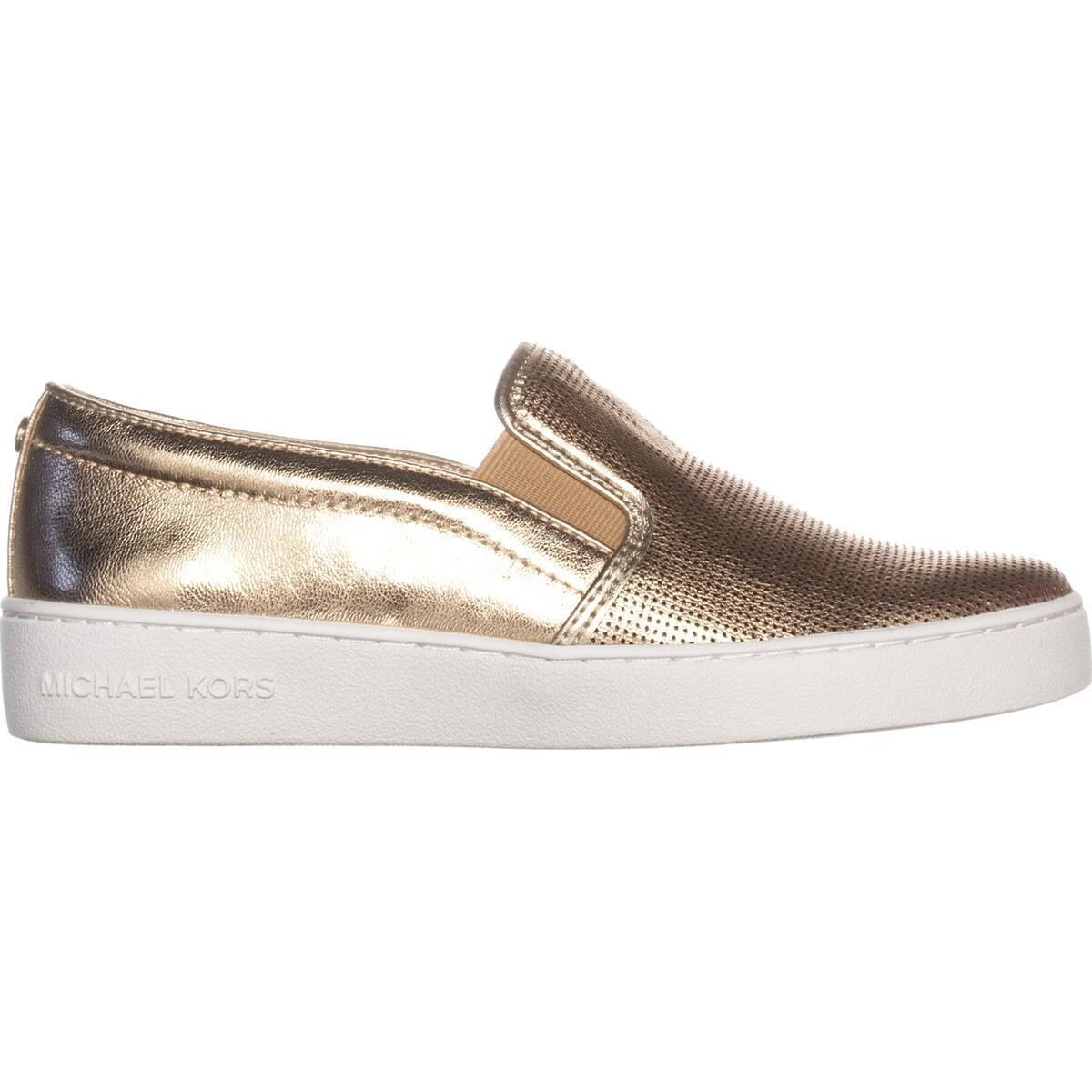 michael kors gold slip on shoes