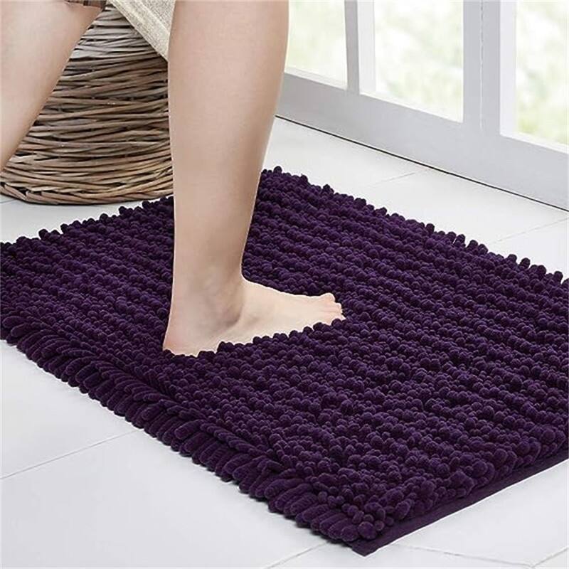 Bathroom Rug Non Slip Bath Mat - Dark Purple - 32"x20"