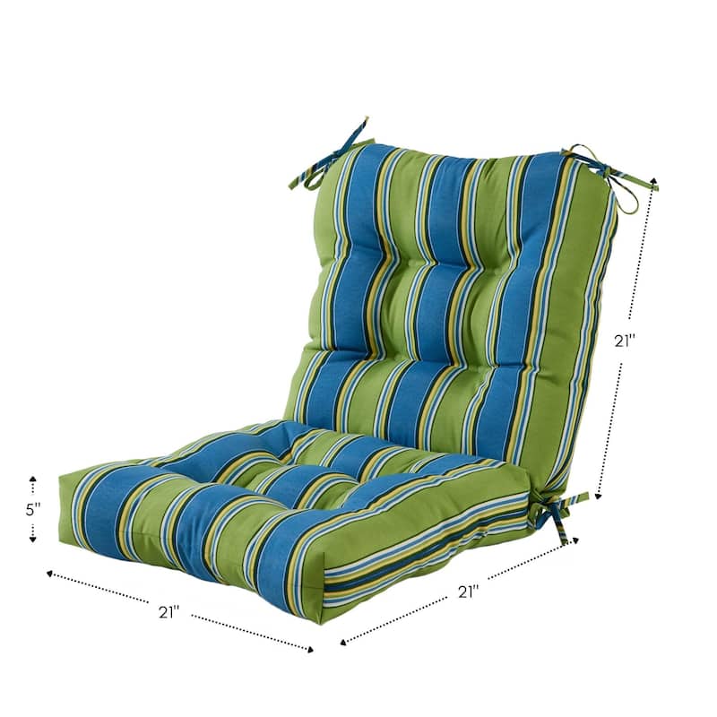 Cayman Stripe 21-inch x 42-inch Outdoor Chair Cushion (Cushion Only)