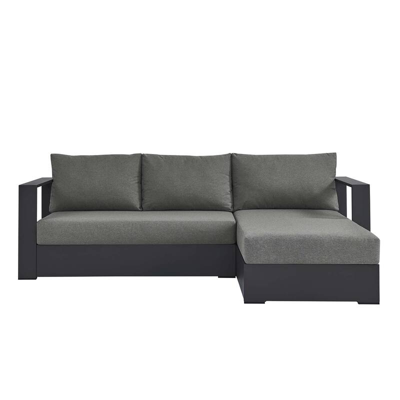 Tahoe Patio Aluminum 2-Piece Right-Facing Chaise Sectional Sofa Set