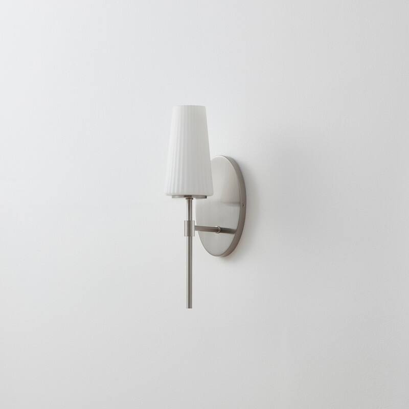 KAWOTI 16" 1- Light Wall Sconce with Opal Glass Shade