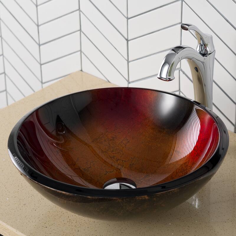 Kraus 17" Mercury Glass Vessel Bathroom Sink Only