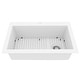 preview thumbnail 38 of 82, Karran Drop-In Quartz 33 in. 1-Hole Single Bowl Kitchen Sink Kit