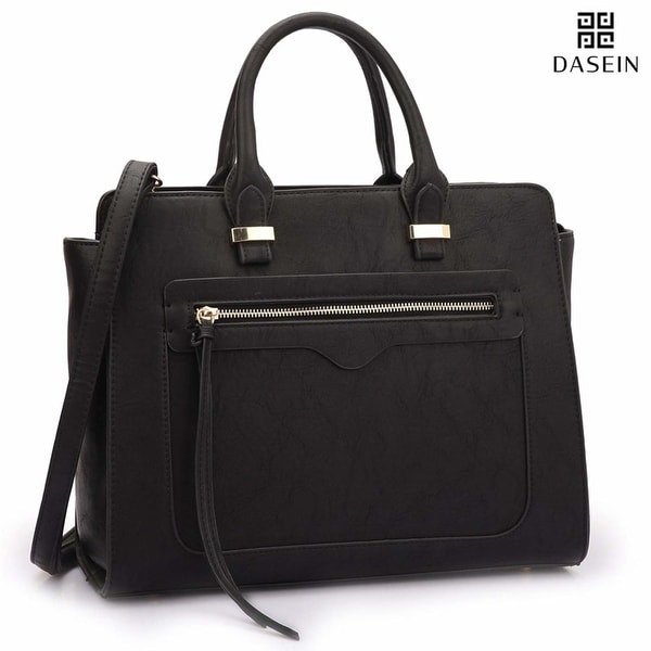 Shop Women Vegan Leather Handbag Designer Purse Satchel Bag with Crossbody Strap - On Sale ...