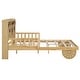 preview thumbnail 9 of 12, Full Size Car Bed with Bear Headboard, USB, LED, and Hidden Storage, Natural