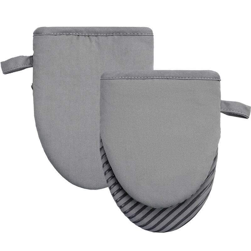 Silicon Print Mini Mitt-Pair - 5.5x7 - Silver