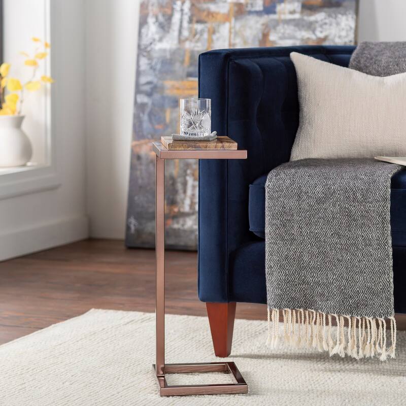 Artistic Weavers Trarna Contemporary Marble Topped End Table