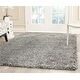 preview thumbnail 1 of 36, SAFAVIEH New York Shag Ruslana 1.2-inch Thick Rug 3' x 5' - Dark Grey/Dark Grey