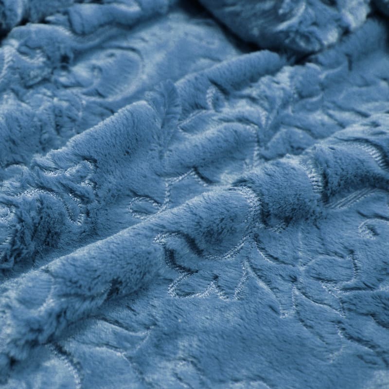 Embroidery Batik FauxFur Sherpa Throw Blanket